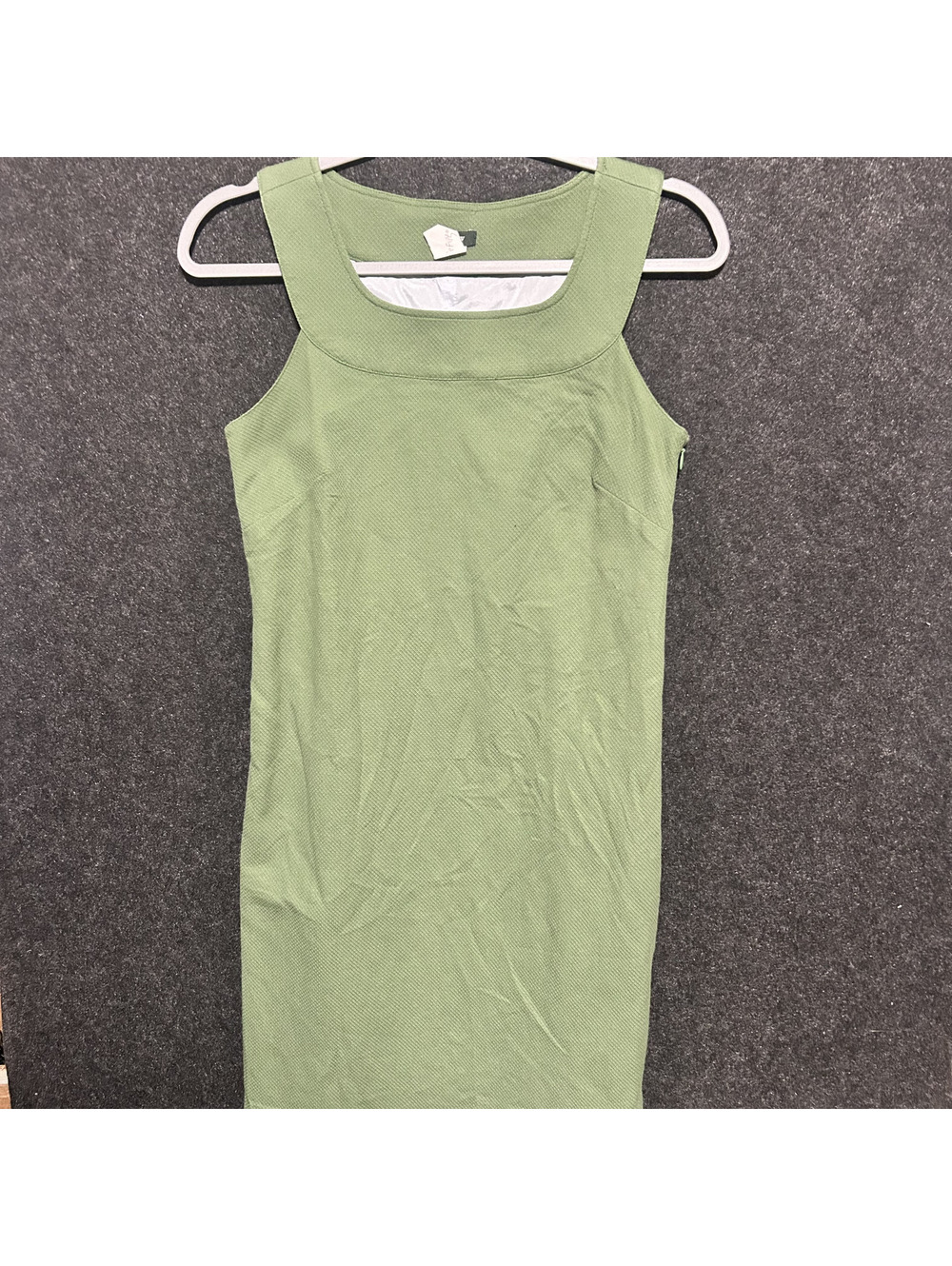 J. Crew Womens Size 4 Sage Green Textured Shift Dress Lined Strap Keeper